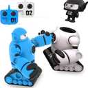 Sharper Image Mecha Rivals Remote Control Battle Robots, Two-Player Wireless Fighting Set with Lights and Sounds (Blue and White)