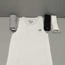 New Balance Men's Cotton Performance Rib Tank Top (Pack of 4) (Large, White/Light Heather Grey/Black/White)