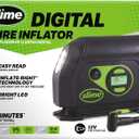 Slime 40088 Tire Inflator, Portable Car Air Compressor, Inflate Right Automatic Shut Off, with Digital 99 psi Display, Long Hose and LED Light, 12V, 6 min inflation