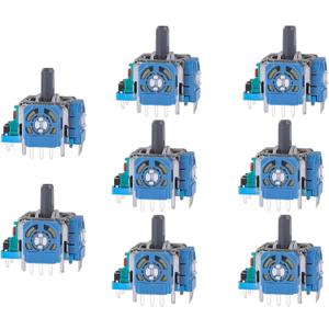 8pcs Joysticks Replacement for DualSense PS5 Controller, 3D Analog Sensor Wheel Thumb Sticks Joystick Rocker Module Replacement for Playstation 5 Controller (Green - 8 Pack)