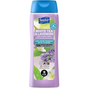 Suave, Body Wash White Tea & Lavender, 18 Fl Oz 6 pcs