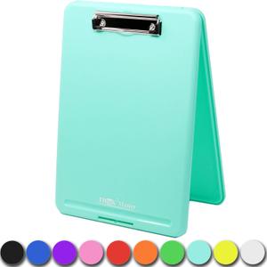 Think2Master Teal Plastic Storage Clipboard. | 25% Heavier & 25% Sturdier| Heavy Duty and Wont Flex or Bend Like Other Brands (Compare The Weight). Storage Compartment Holds 150 Letter Sized Paper.
