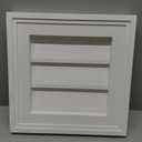 12"W x 12"H True Fit PVC Louver Shutters Sample, Unfinished