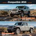 Door Sill Guards Fit for Jeep Wrangler JL JLU 2018-2025 & Gladiator JT 2020-2025 4-Door, Carbon Fiber Style 304 Stainless Steel Door Entry Guard Protector Accessories Non-Slip Design