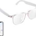 AI Smart Glasses for Women, Support 160+ Languages Real-Time Translation/ Live Recording/ AI Call Bluetooth translator, Video & Voice Call, Powered By GPT, Translation Glasses for Work, Travel & Study