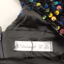 R.Vivimos Women's Sequin Bodycon Dress Fall Winter Velvet Warm Long Sleeve Crew Neck Sexy Backless Glitter Slit Mini Dress Size, XL