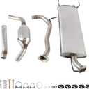 Middle Muffler Resonator Tail Pipe Kit Compatible with 2006 2007 2008 Toyota RAV4 2.4L/ 2009 2010 2011 2012 RAV4 2.5L, Direct Fit Exhaust System Set Replacement Parts