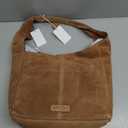 Lucky Brand Shoulder Suede Bag Honey Tan Color