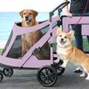 Pet Gear No-Zip Excursion Pet Stroller, Bubble Gum