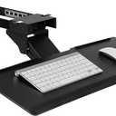 Mount-It! Keyboard Tray Under Desk, Full Motion Computer Keyboard and Mouse Tray, Slide Out Ergonomic Keyboard Drawer with Gel Wrist Pad, 26" Wide, Tilt, Swivel and Height Adjustment, Black