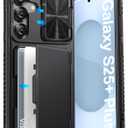 ATATOO for Samsung Galaxy S25+ Plus Case Wallet, Built-in Card Holder (3-5 Cards) [RFID Blocking] & Slide Camera Cover, Military Grade Protection, Hard Rugged Phone Case for S25 Plus 6.7" 2025, Black
