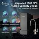 iSpring RO1000-BN Tankless Reverse Osmosis System, 1000 GPD Fast High Flow Under Sink Reverse Osmosis Water Filtration System, 2:1 Low Drain Ratio, TDS PFAS Reduction, Auto Flush, Filter Reminder, Set name: 1000 GPD RO + Brushed Nickel Faucet
