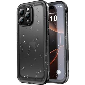 SPORTLINK for iPhone 16 Pro Max Case  IP68 Waterproof Military Protective Full Body Heavy Duty Shockproof 360 Sealed Dustproof with Camera Screen Protector Cover for i Phone 16 Pro Max 6.9" Black