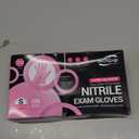 SwiftGrip Pink Nitrile Gloves, 3-mil, Industrial Gloves Disposable Latex Free, for Cleaning & Esthetician, Rubber Powder-Free, 100-ct Box (Small)