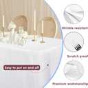 HolidayIdeas 2 Pack Fitted Table Clothes - 48 x 24 Inch - White Rectangle Tablecloths for 4 Foot Tables, Polyester Fabric Tablecloth for Folding Table, Parties, Birthday, Wedding, Trade Show