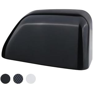 Black Paintable Tow Mirror Cover Cap | For 2017-2024 F250 F350 F450 F550 Super Duty Side by Side Accessories | RH Right Passenger Side Exterior Plastic Rearview Top Half Door Mirror