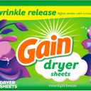 Gain dryer sheets Plus Wrinkle Release, Moonlight Breeze Scent, 120 Count, Fights static with a touch of scent, laundry sheets