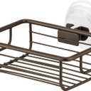 InterDesign Classico Suction Bathroom Shower Caddy Shelves for Shampoo, Conditioner, Soap.