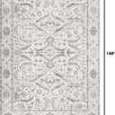 10x14 Area Rug for Living Room - Washable Soft Traditional Tribal Rug for Bedroom Dining Room Home Office, Non-Slip Stain Resistant Vintage Distressed Indoor Floor Carpet- White