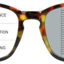 Vintage Square Progressive Multifocal Presbyopic Glasses, Photochromic Gray Sunglasses for Men Women Readers, Amber, 1.25 x