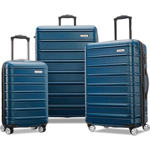 Samsonite Omni 2 Hardside 3 Piece Set - Includes Global Carry-On, Medium, & Large Checked Suitcases - 360 Dual Spinner Wheels - Integrated TSA Lock & Expansion - Lagoon Blue