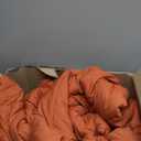 CozyLux King Size Comforter Set Terracotta, 7 Pieces Bed in a Bag, Burnt Orange Fall Comforter King Size, All Season Bedding Sets with Stitch Quilted Comforter, Flat Sheet, Fitted Sheet, Pillowcases