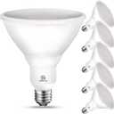 Energetic PAR38 LED Flood Outdoor Light Bulb, 3000K Warm White, 90W Equivalent (11 Watt), 900 Lumens, E26 Base, Non-Dimmable, Wet Rated, 6 Pack