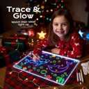 LED Note Board with 7 Colors, 12"x 8" LED Drawing Board for Kids, Includes Adapter, 7 Markers, Soft Cloth, Hanging Chain, Christmas Gift (2025 Upgrade Edition) ((12x8 inches) - More Space for Creativity)