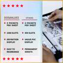 9 Pocket Card Binder - 1080 Double Sided Pocket PU Premium Zip Trading Card Binder Collectible Card Albums for MTG, TCG, Sports Cards, Game Cards - Purple