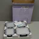 8 Pack Borosilicate Glass Food Storage Containers with Lids, Glass Meal Prep Containers, Airtight Bento Lunch Boxes with Snap Locks, Oven, Freezer and Dishwasher Safe, BPA Free, Kitchen Storage Set (Deep Black)