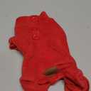 cyeollo Dog Pajamas Warm Christmas Dog Coat Pjs Fleece Thermal Doggie Onesie Stretchy Jumpsuits Cold Weather Jacket Puppy Small Puppy Pajamas Cat Apparel, Color Red XS (X-Small (chest Girth: 10"-12"))