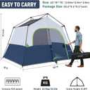 HIKERGARDEN 6-8 Person Camping Tent - Portable Family Cabin Tent for Camp, Windproof Fabric Camp Tent Outdoor for Hiking, Backpacking, Traveling