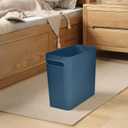 Platic Trash Can - Small Waste basketbin - 1.8 Gallon- for Office,Home,Bathroom,Kitchen - Blue