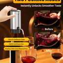 CIRCLE JOY Rechargeable Electric Wine Opener Set 8-in-1 Stainless Steel Automatic Wine Bottle Opener Gift Set w/Electric Wine Aerator Pourer, Foil Cutter, Wine Drip Ring, Vacuum Pump & 2 Wine Stoppers