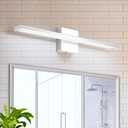 Chrome Bathroom Light Fixtures 24 Inch Bath Wall Lighting IP44 14W Vanity Lamp Bar Modern LED Lights for Vanity Rectangle Bathroom Lamps Over Mirror Acrylic Restroom Sink Light, 23.6 Inch