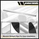 2pcs Straight 2.25" OD 35" Length Mandrel Exhaust Pipe 2.25 Inch Tube Pipe T304 Stainless Steel Universal Fit Durable Material
