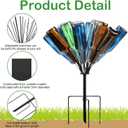 2 Pcs 24 Metal Wine Bottle Tree Garden Outside 24 Inches Decorative Colorful Glass Bottle Holders Artificial Rustproof Display Stand Garden Art for Lawn Yard Outdoor Decor