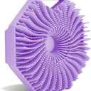 Sud Scrub® Antimicrobial Silicone Body Scrubber, Exfoliating Body Scrubber for Sensitive Skin, Eco Friendly Shower Scrubber for Body, Silicone Body Brush for Showering, Purple
