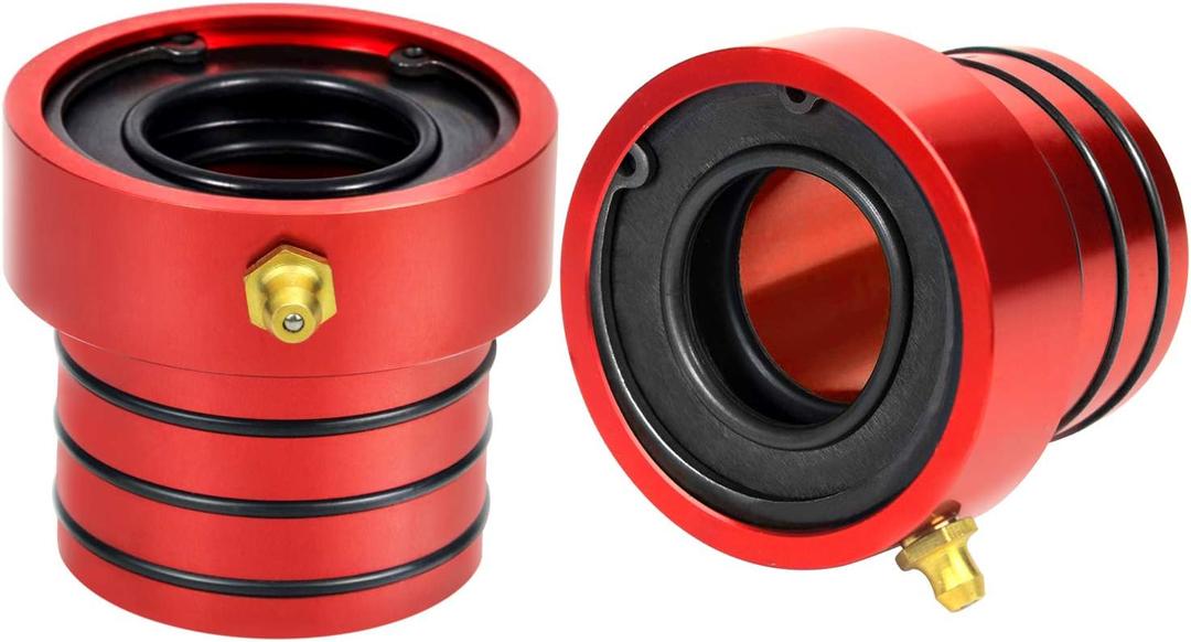 Red Front Axle Tube Seal Compatible with Jeep Wrangler JK 2007-2018 / Jeep Cherokee 1987-2001 / Jeep Wrangler TJ 1997-2006 / Jeep Wrangler YJ 1987-1995 Dana 30 Dana 44 (2pcs/set , Red)