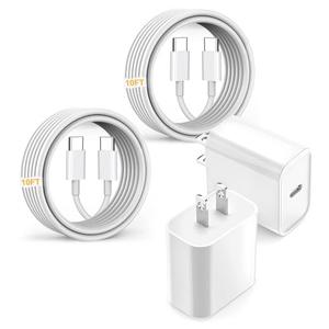 iPad Fast Charger,2Pack USB C Charging Block Wall Plug Adapter & 10FT USB C to C Cable Cord for iPad Pro 13(M4)/iPad Pro 12.9/11 in 2018-2025,iPad Air M3/M2/5th/4th,iPad 11th A16/10th/Mini 7/Mini 6th