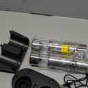 CIRCLE JOY Electric Salt and Pepper Grinder Set Stainless Steel Spice Grinder Automatic Pepper Mills with Easy-to-Carry Dual Charging Station, White Led Light, and Adjustable Coarseness, Silver (Rechargeable Set with 2-in-1 Charging Base - Silver)