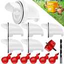 TUZIER Chicken Feeder No Waste Automatic Poultry Feeder Ports Kit and Waterer Set