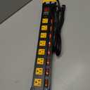 8 Outlet Heavy Duty Power Strip with Individual Switches,3300J Surge Protector Power Strip with 6FT Cord Management, Wide-Spaced, ETL Listed (15A/1875W)