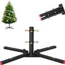 Wefaith Christmas Tree Stands for Artificial Trees - Heavy Duty Cast Iron Metal Holder Base,Adjustable 0.75"-1.6" Trunk,Universal Fake Xmas Tree Stand Replacement Fits Up to 7.5 FT Tree