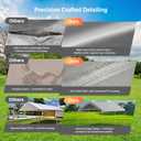 10x20 Canopy Replacement Cover, Outdoor Carport Canopy Top Only, Gray