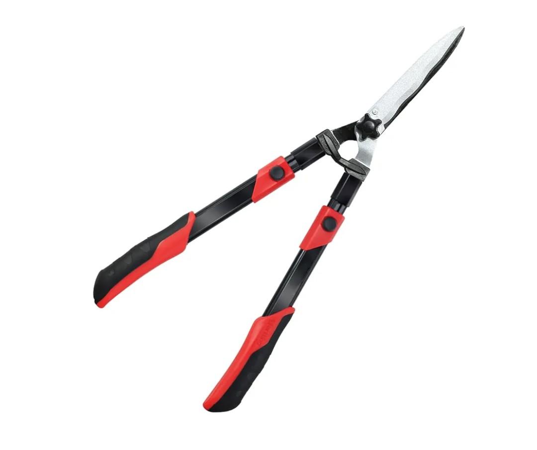 Hedge shears, Extendable 26"-32" Hedge Clippers with Sharp Wavy Blade, Manual Hedge Trimmer for Trimming Borders and Shaping Shrubs, Garden Shears Pruner for Lawn and Yard Tools