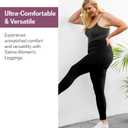 2 x SATINA High Waisted Leggings for Women - Comfortable and Stretchy in Versatile Sizes and Colors - Workout Yoga Leggings Set (Black & Charcoal)