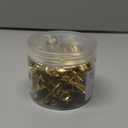 Outus 30 Pieces Push Pins Clips Thumb Tacks with Clips Cork Board Tacks for School Artworks Projects on Cork Photos Documents on Bulletin Board No Holes for The Paper(Gold)