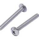 No. 8-32 x 1-1/2" Stainless Truss Head Phillips Machine Screw, (50 pc), 18-8 (304) Stainless Steel Machine Screws, UNC Full Thread, Plain Finish by Bolt Dropper