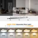 18 Inch Flush Mount Ceiling Light with Remote Control & Night Light, 5CCT Dimmable Ceiling Light Fixture, 43W 4300LM 2700K-6500K Adjustable LED Ceiling Lights for Bedroom Kitchen Living Room
